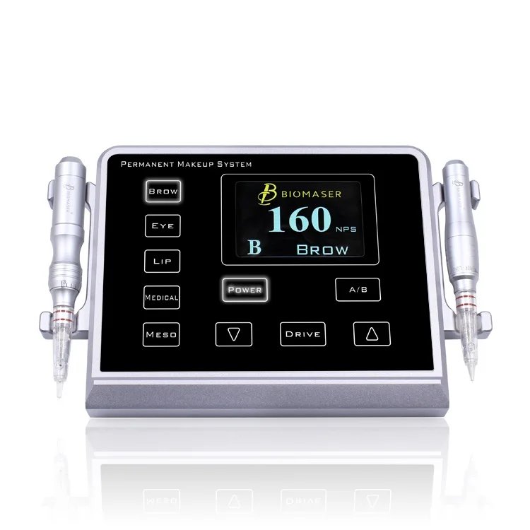 Biomaser Professional permanent makeup machine for tattoo body art, White, black power panel
Biomaser Professional permanent makeup machine for tattoo body art, White, black power panel