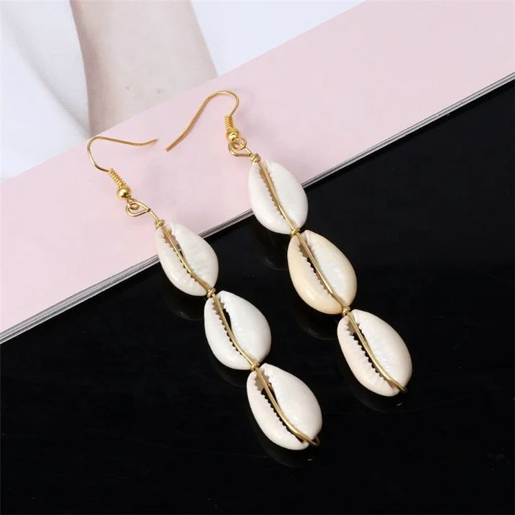 Bohemian Natural Cowrie Shell Pendant Drop Earrings Beach Jewelry for Women, Picture
Bohemian Natural Cowrie Shell Pendant Drop Earrings Beach Jewelry for Women, Picture