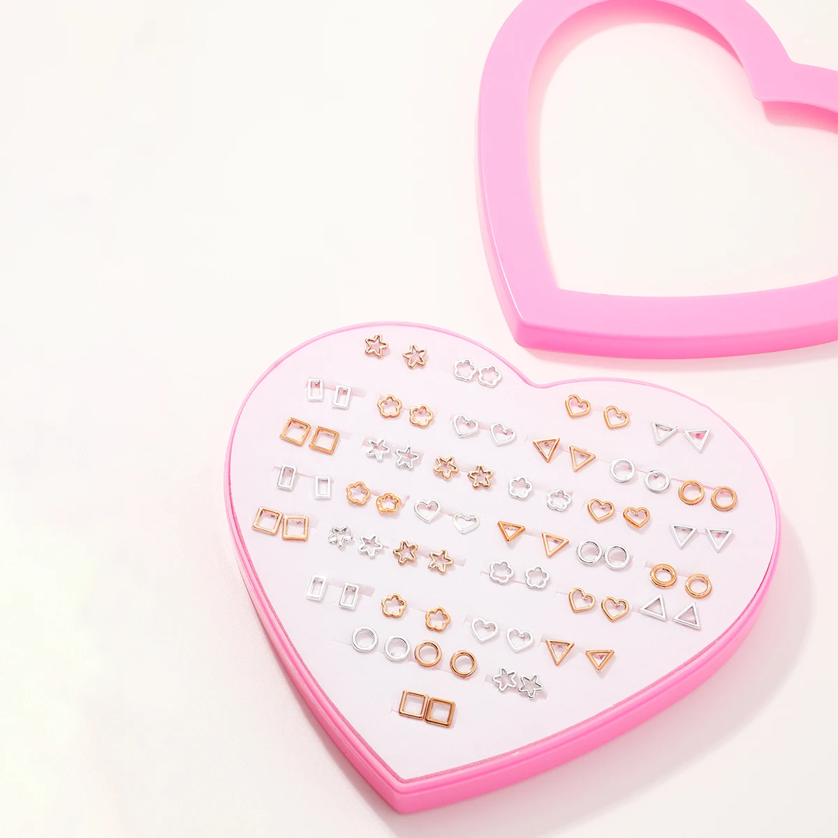 New Simple Mini 36 Pairs/Boxes Geometric Ear Stud Earrings For Girls Gold Silver Plastic Acrylic Earrings Jewelry Set
New Simple Mini 36 Pairs/Boxes Geometric Ear Stud Earrings For Girls Gold Silver Plastic Acrylic Earrings Jewelry Set