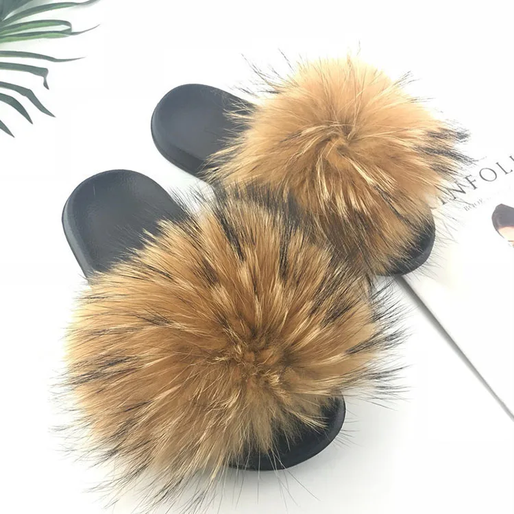 Luxury Women Fur Slides Furry Slippers Indoor Female Sandals Fluffy Cute Raccoon, Picture
Luxury Women Fur Slides Furry Slippers Indoor Female Sandals Fluffy Cute Raccoon, Picture
