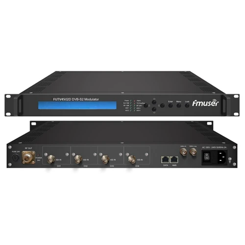 FUTV4502D DVB-S2 Modulator(4*ASI in,BISS, 24V RF output)with network management
FUTV4502D DVB-S2 Modulator(4*ASI in,BISS, 24V RF output)with network management