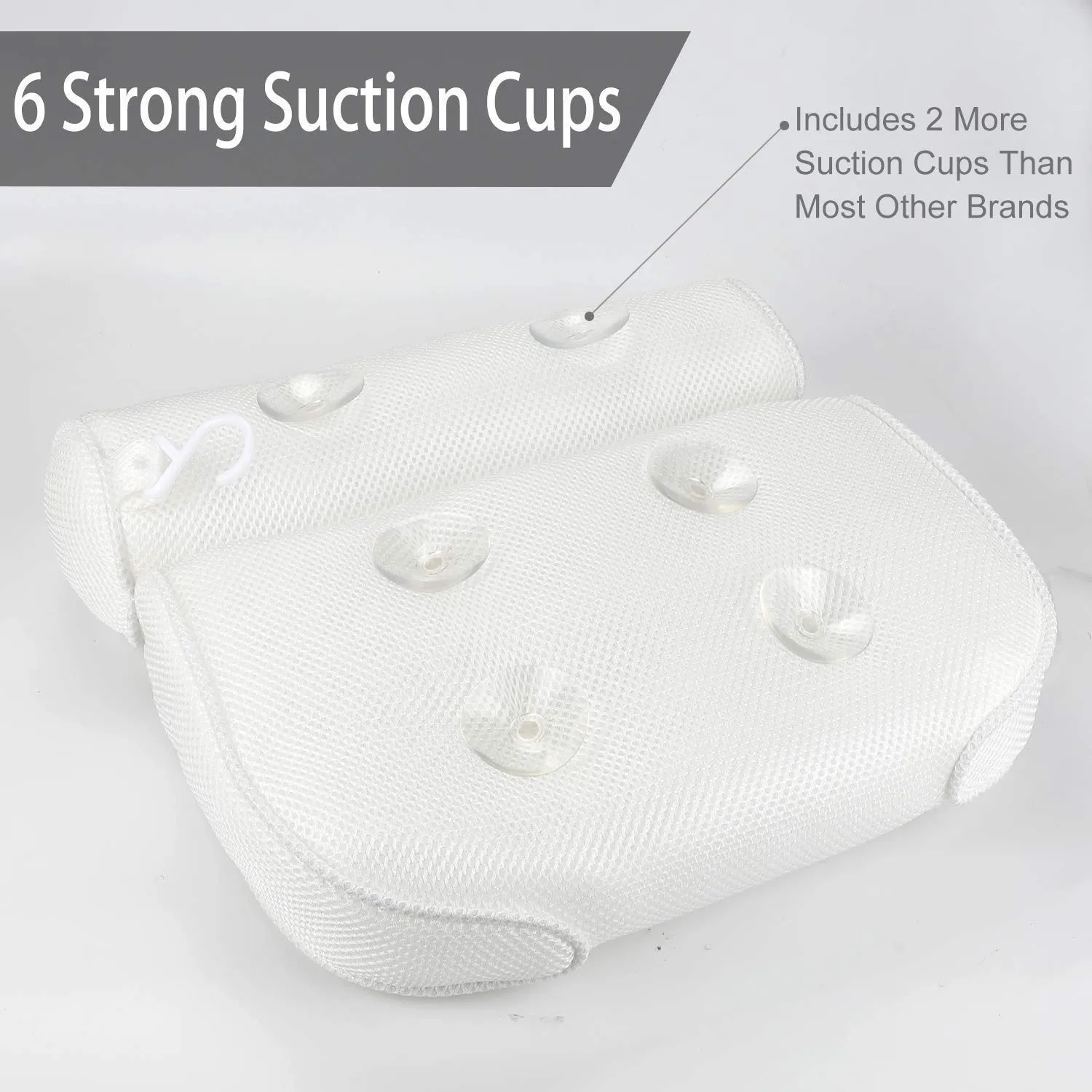 amazon hot sell design 3D air mesh washable and soft spa bath pillow 