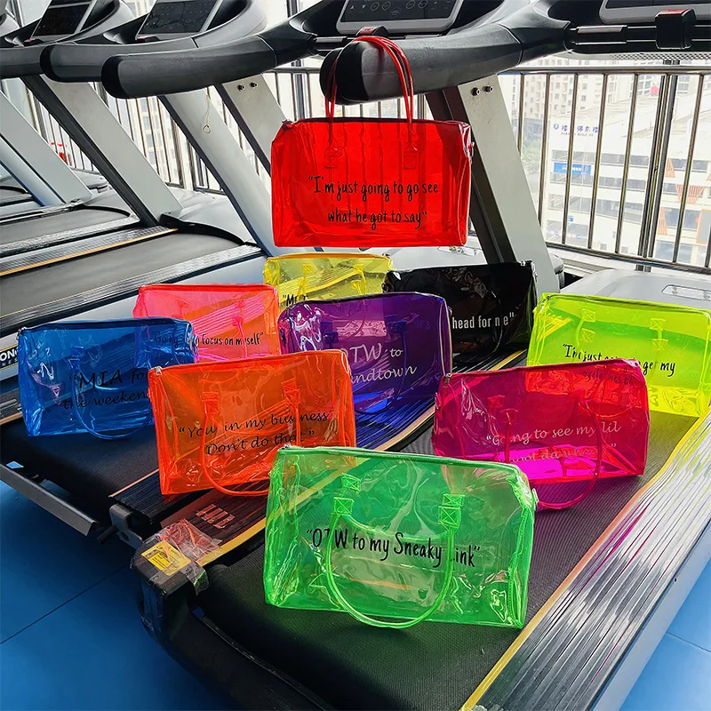 womens customized travel waterproof colorful transparent duffle bag pvc clear duffle bag, As shown in the figure
womens customized travel waterproof colorful transparent duffle bag pvc clear duffle bag, As shown in the figure