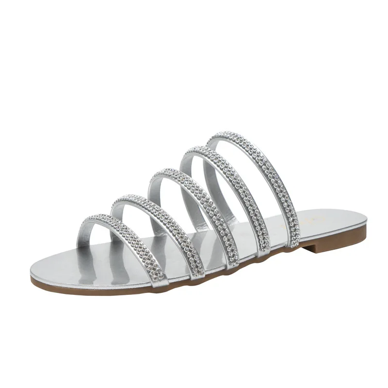 Factory Sale Summer Casual Shopping Slipper Ladies Fashion Rhinestone Solid Color Plus Size Damping Flat Bottom Slippers
Factory Sale Summer Casual Shopping Slipper Ladies Fashion Rhinestone Solid Color Plus Size Damping Flat Bottom Slippers