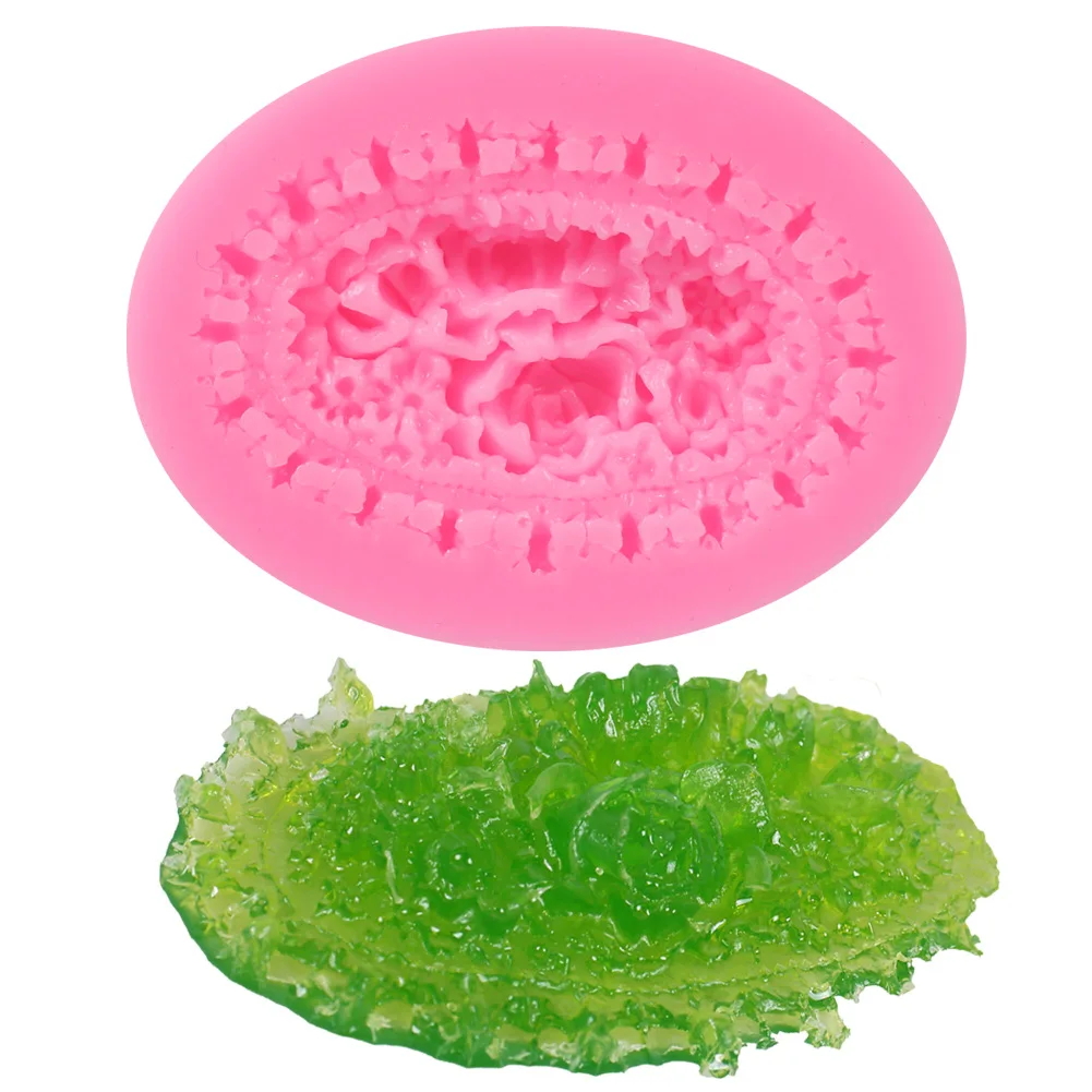 DIY oval handmade soap mold flower shape cake silicone mould chocolate decoration tools, Pink
DIY oval handmade soap mold flower shape cake silicone mould chocolate decoration tools, Pink