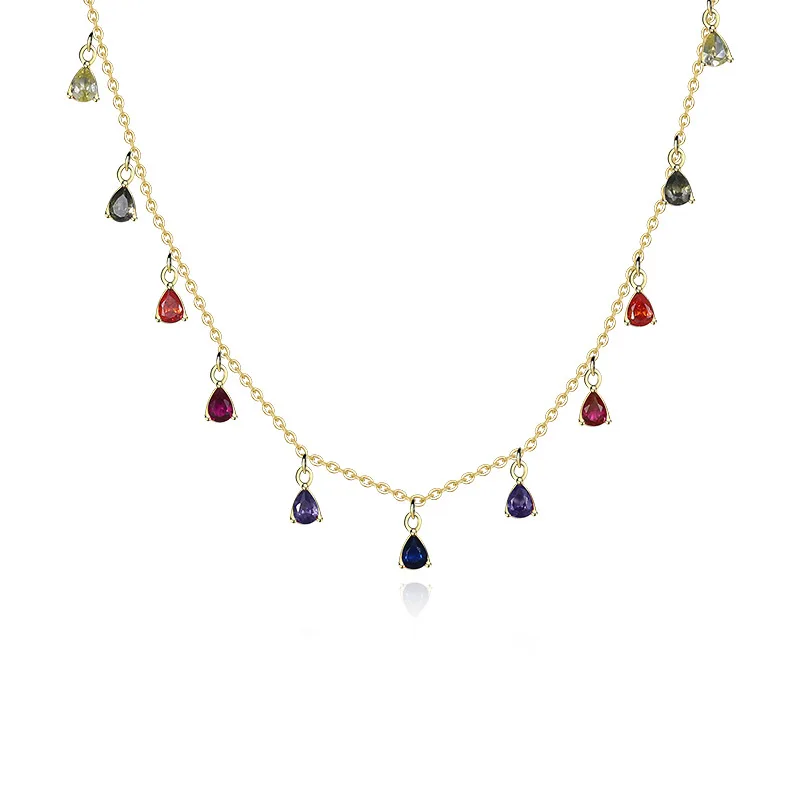 fashion jewelry 925 sterling silver small colorful diamond pendant necklace jewelry gold plated chain custom necklace for women
fashion jewelry 925 sterling silver small colorful diamond pendant necklace jewelry gold plated chain custom necklace for women