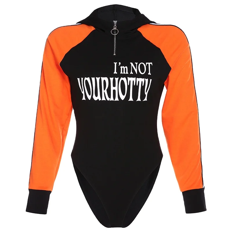 Rapcopter Patchwork Hooded Letter Printed Bodycon Jumpsuits Autumn Streetwear Harajuku Women Bodysuit Casual Cotton Body Rompers
Rapcopter Patchwork Hooded Letter Printed Bodycon Jumpsuits Autumn Streetwear Harajuku Women Bodysuit Casual Cotton Body Rompers