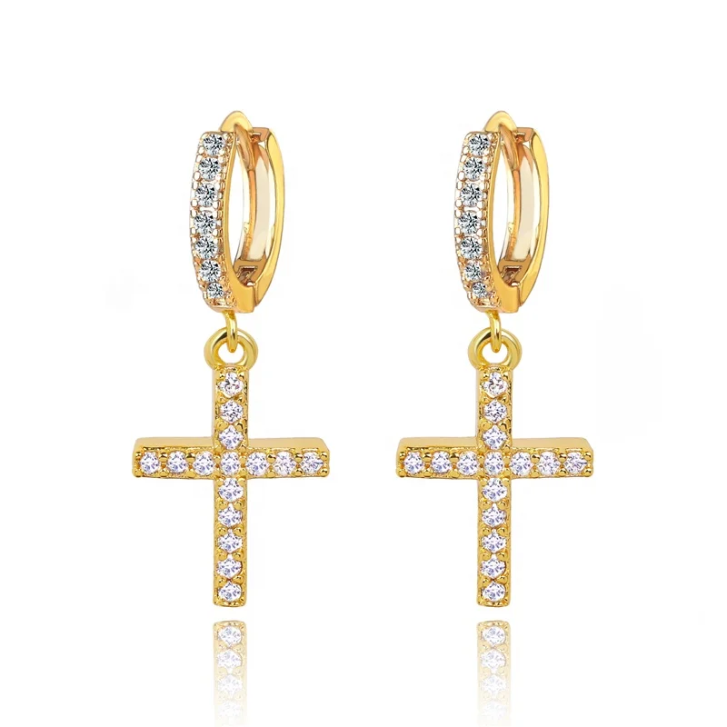 Fashion Cross Hoop Earrings Ear Gold Plated Punk Jewelry Hip Hop Cross Earrings for Men Women
Fashion Cross Hoop Earrings Ear Gold Plated Punk Jewelry Hip Hop Cross Earrings for Men Women