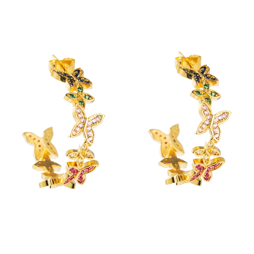 Amazon Hot Sale 925 Sterling Silver C-shaped Shinny Crystal Rhinestone Butterfly Studded Zircon Brass Earrings, Silver gold
Amazon Hot Sale 925 Sterling Silver C-shaped Shinny Crystal Rhinestone Butterfly Studded Zircon Brass Earrings, Silver gold