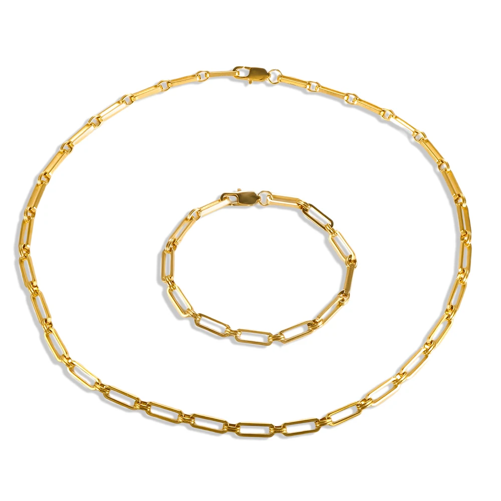 2023 European and American Trendy Styles Fashion Stainless Steel jewelry Set Necklace Bracelet Wholesale Price
2023 European and American Trendy Styles Fashion Stainless Steel jewelry Set Necklace Bracelet Wholesale Price