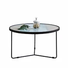 Glass And Chrome End Tables Metal Wood Coffee Tables Round Nesting Tables