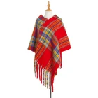 Scarf Scarf Scarf Women's Thick Circle Yarn Long Tassel Woven Winter Scarf Shawl Ladies Poncho
