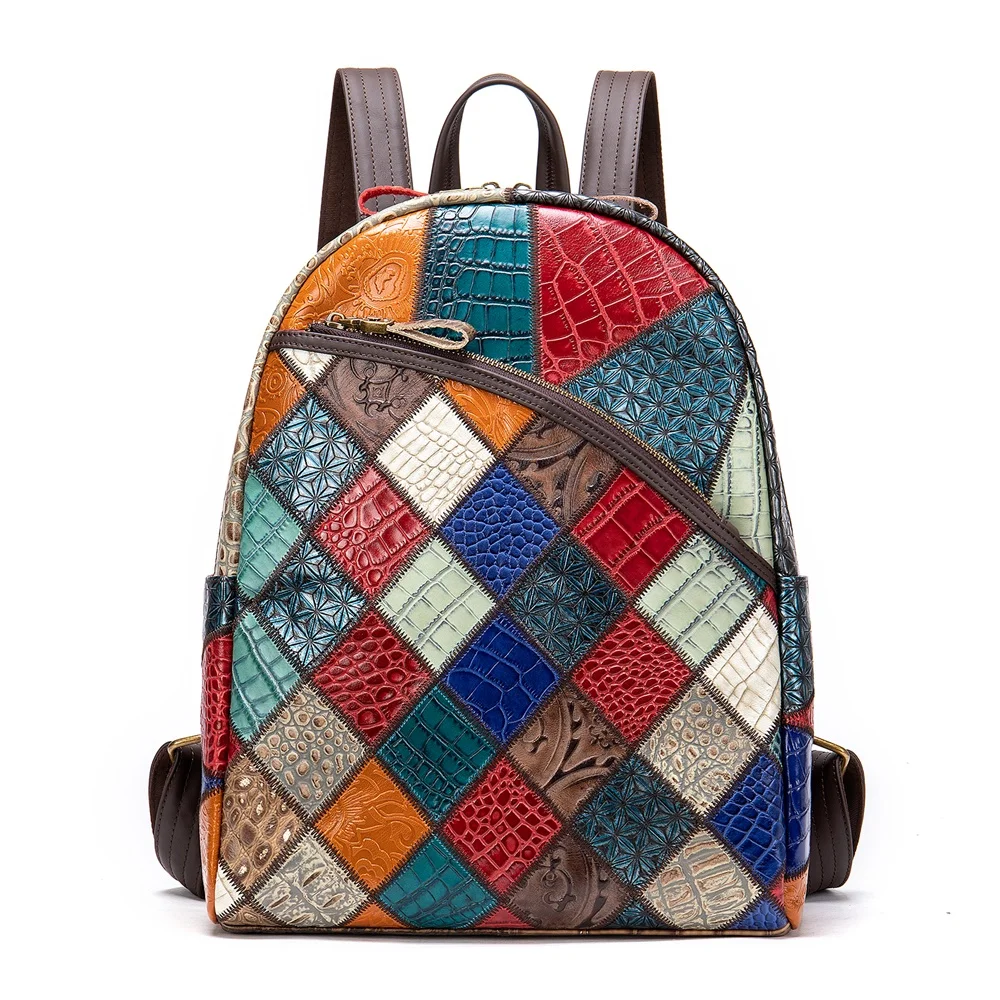 WETSAL Women Luxury Colorful School Bags for Teenager Backpack Female Leather Back packs Bag for Women's Leather Backpacks
WETSAL Women Luxury Colorful School Bags for Teenager Backpack Female Leather Back packs Bag for Women's Leather Backpacks
