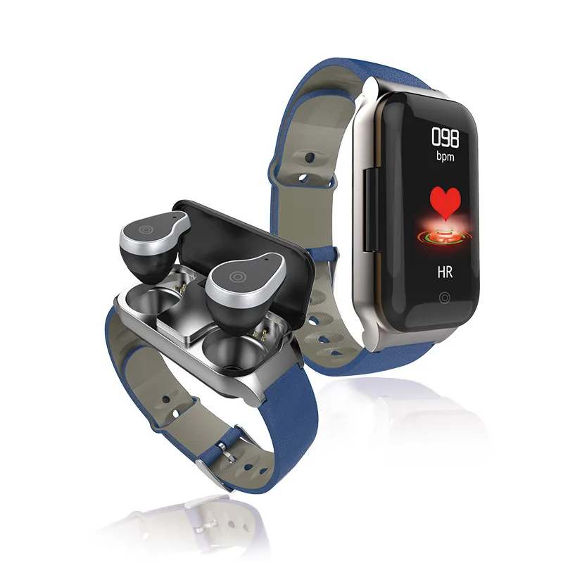 2 in 1 smart watch earphone tws music fitness smart watch with headphones, Black blue
2 in 1 smart watch earphone tws music fitness smart watch with headphones, Black blue