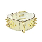 Eco-friendly Products Wholesale Oem Manufacturer Pet Products Rivet Spiked Studded Genuine Leather Dog Collar