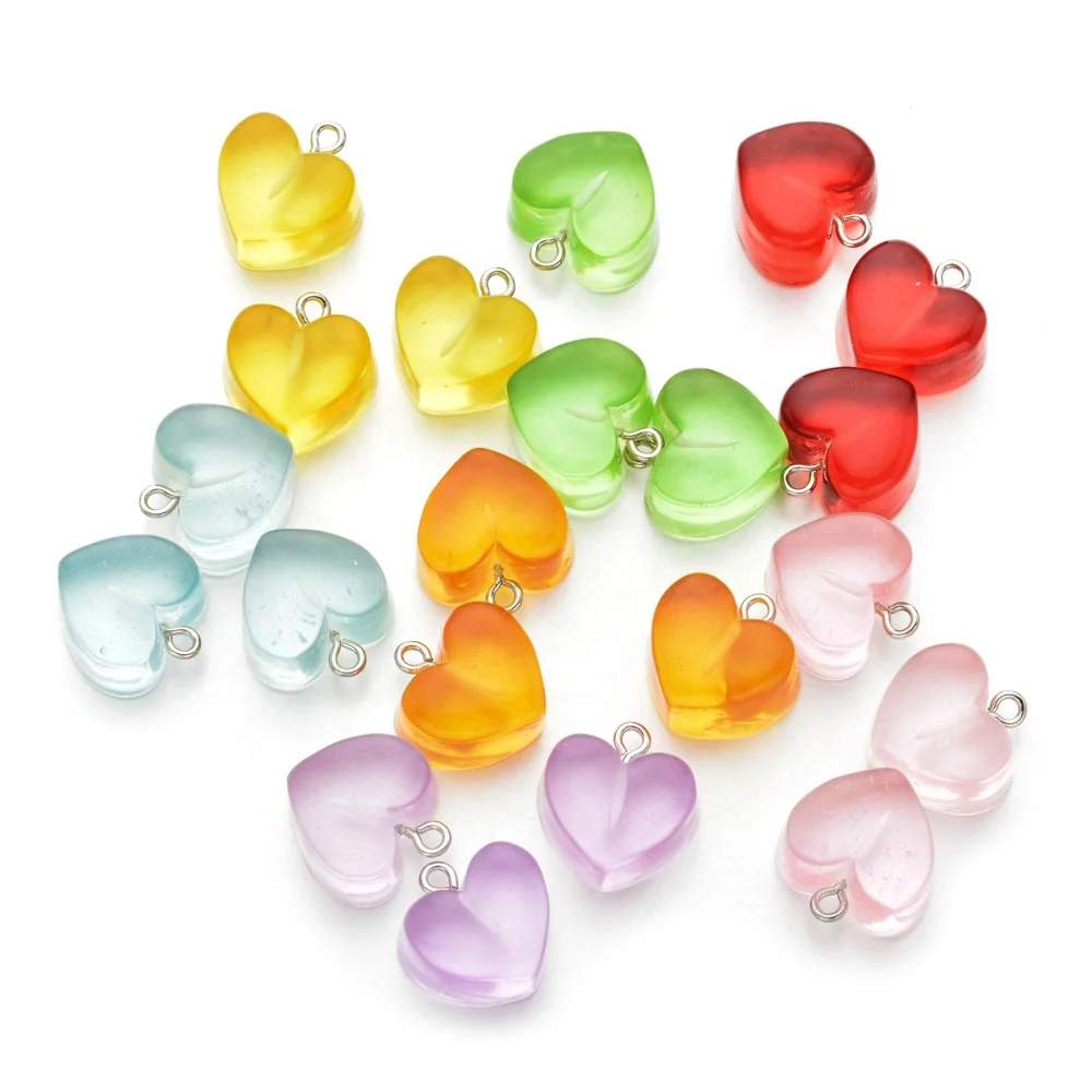 Fashion color transparent resin heart charms for necklace earrings bracelet jewelry making 16*18*10mm
Fashion color transparent resin heart charms for necklace earrings bracelet jewelry making 16*18*10mm