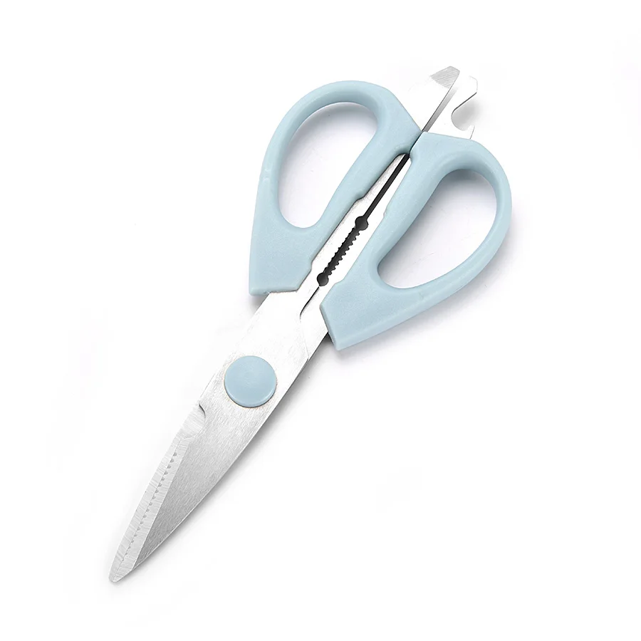 Custom Color Rubber TPR Handle High Quality 8INCH Stainless Steel Chicken Bone Kitchen Food Scissors