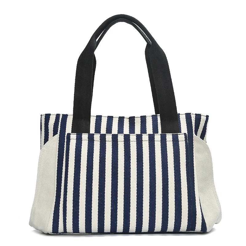 2021 new contrast color striped shoulder bag female large capacity shopping bag simple canvas female purse, Customizable
2021 new contrast color striped shoulder bag female large capacity shopping bag simple canvas female purse, Customizable
