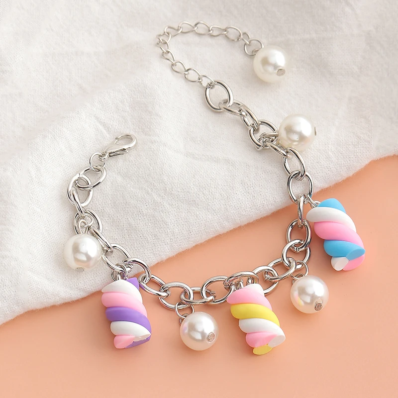 Wholesale Fashion Marshmallow Children Candy Pearl Bracelet Silver Bracelet For Gilrs
Wholesale Fashion Marshmallow Children Candy Pearl Bracelet Silver Bracelet For Gilrs