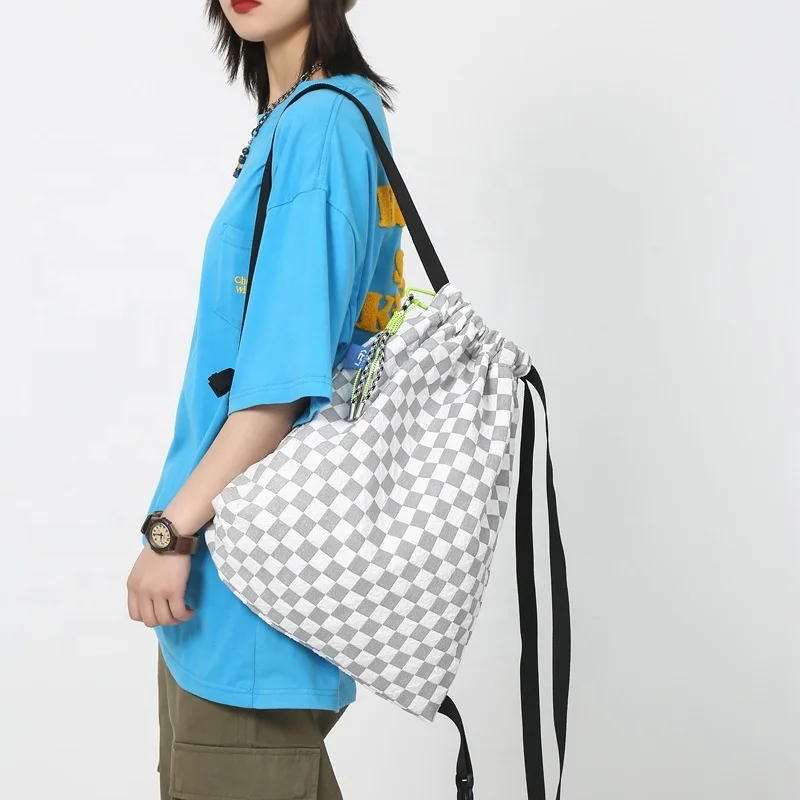 Ultralight Waterproof Black Grey Lake Blue Checkerboard Sports New Polyester Waterproof Duffel Women Drawstring Gym Bag Backpack
Ultralight Waterproof Black Grey Lake Blue Checkerboard Sports New Polyester Waterproof Duffel Women Drawstring Gym Bag Backpack