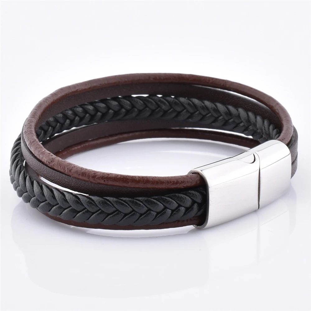 New Design European Style High Quality Christmas Ladies Brown Handmade Leather Wrap Bracelets For Guys
New Design European Style High Quality Christmas Ladies Brown Handmade Leather Wrap Bracelets For Guys