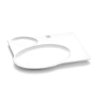 New design unbreakable white divided melamine children plate