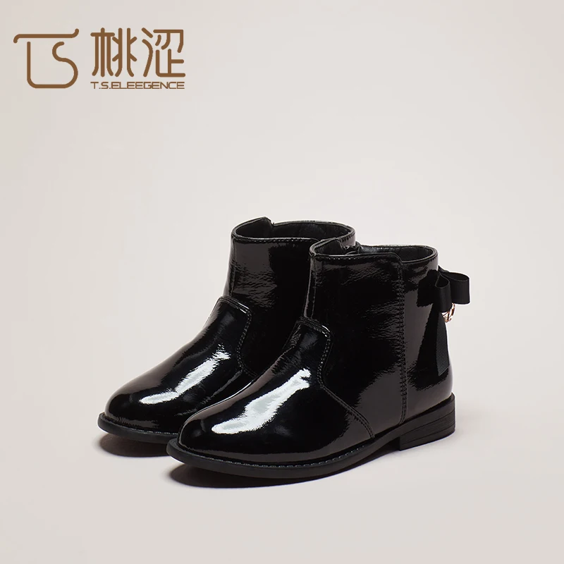 Chian manufacture fancy kids short boots girls beautiful black ankle boot shoes, Customized
Chian manufacture fancy kids short boots girls beautiful black ankle boot shoes, Customized