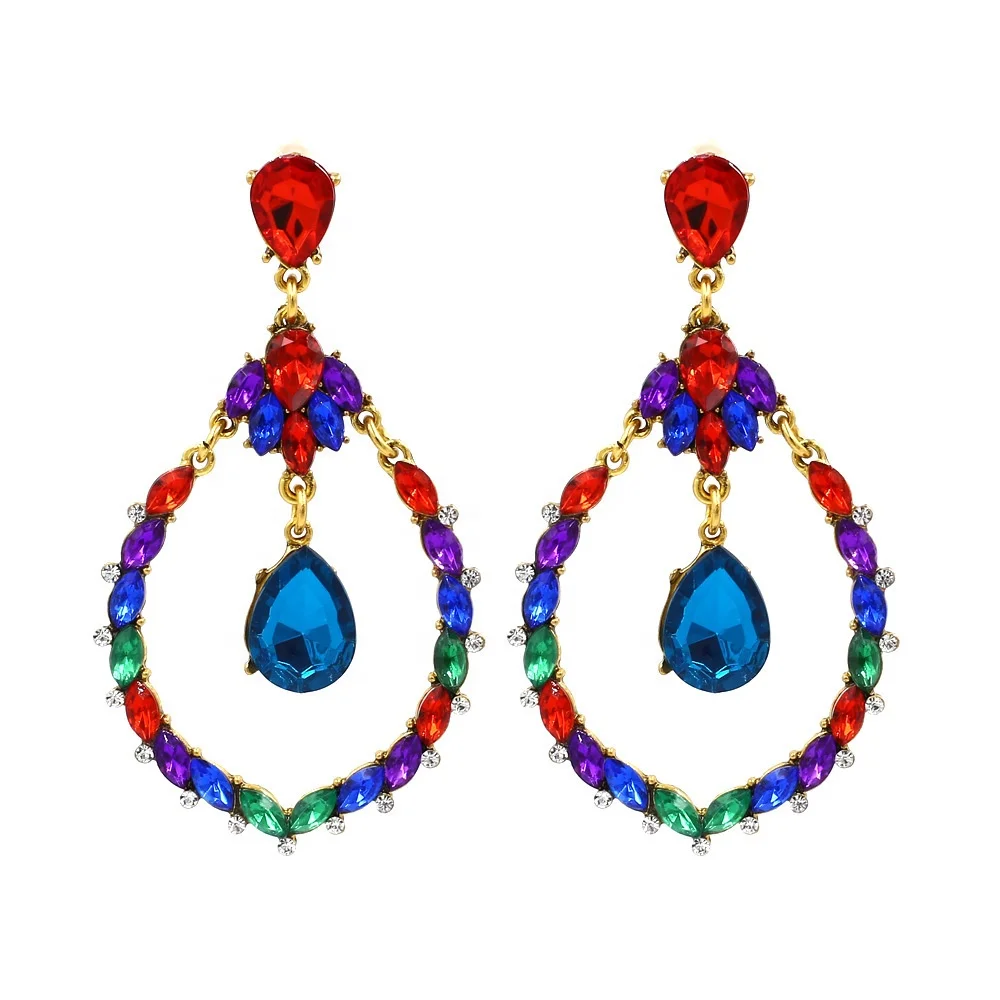 European High Class Alloy Ear Jewelry Hollowing Out Oval Design Zinc Alloy Earrings with Water Drop Shape Rhinestone, Picture shows
European High Class Alloy Ear Jewelry Hollowing Out Oval Design Zinc Alloy Earrings with Water Drop Shape Rhinestone, Picture shows
