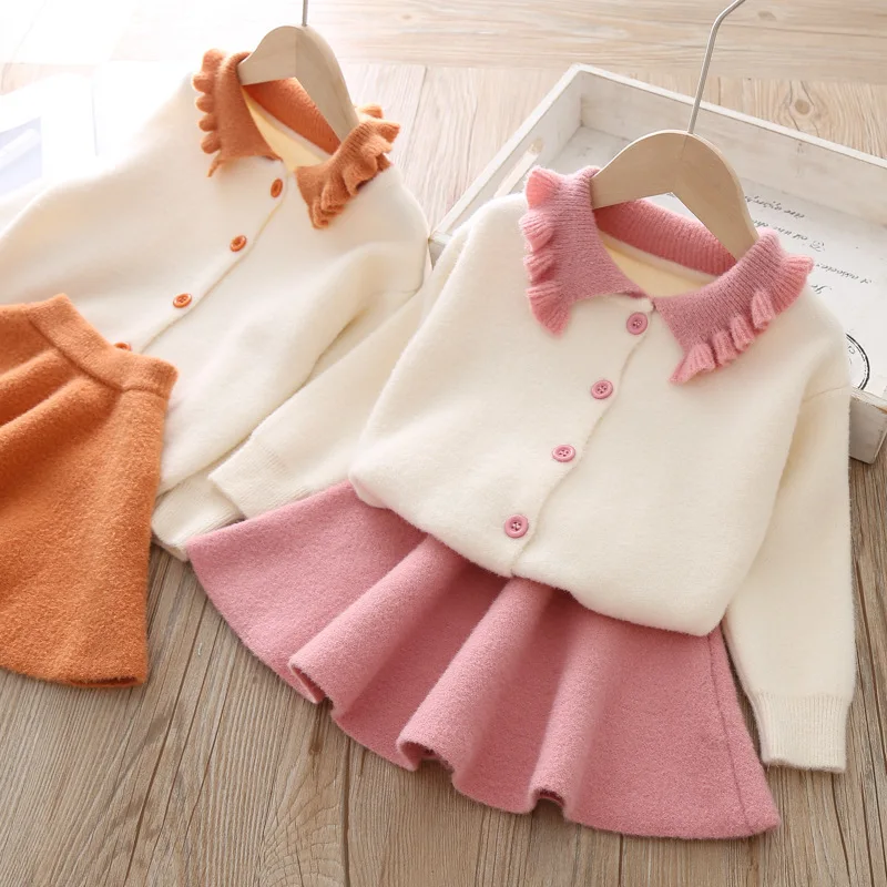 2019 Girls sweater dress suit Korean fashion knit suit baby two-piece suit, Yellow,pink
2019 Girls sweater dress suit Korean fashion knit suit baby two-piece suit, Yellow,pink