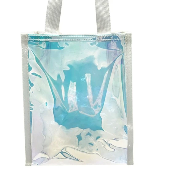 Custom Logo Print Beach Plastic Holographic Tote Handle PVC Shopping Bag, Customized
Custom Logo Print Beach Plastic Holographic Tote Handle PVC Shopping Bag, Customized