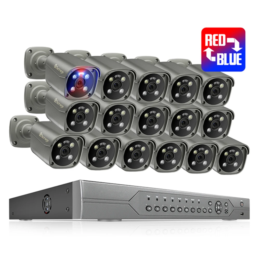 New Trend Reb Blue Light Alarm 4K 16 Channel Outdoor Cctv System Security Camera Indoor Surveillance Camera System
New Trend Reb Blue Light Alarm 4K 16 Channel Outdoor Cctv System Security Camera Indoor Surveillance Camera System