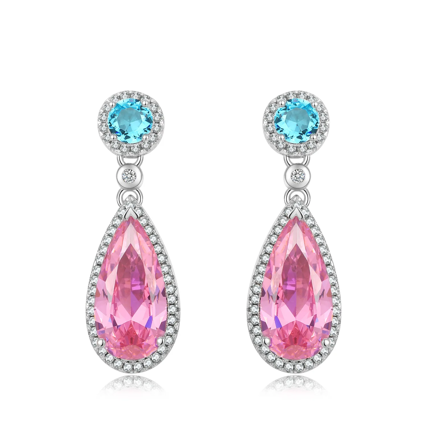New zircon pink ladies crystal diamond earrings red drop earrings simple temperament long earrings
New zircon pink ladies crystal diamond earrings red drop earrings simple temperament long earrings
