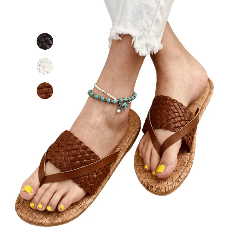Hot Sellings Slippers for Women 2021 Fish Mouth Side Hollow Woven Low-top Solid Color Flat-heel Women Slippers Sandals
Hot Sellings Slippers for Women 2021 Fish Mouth Side Hollow Woven Low-top Solid Color Flat-heel Women Slippers Sandals