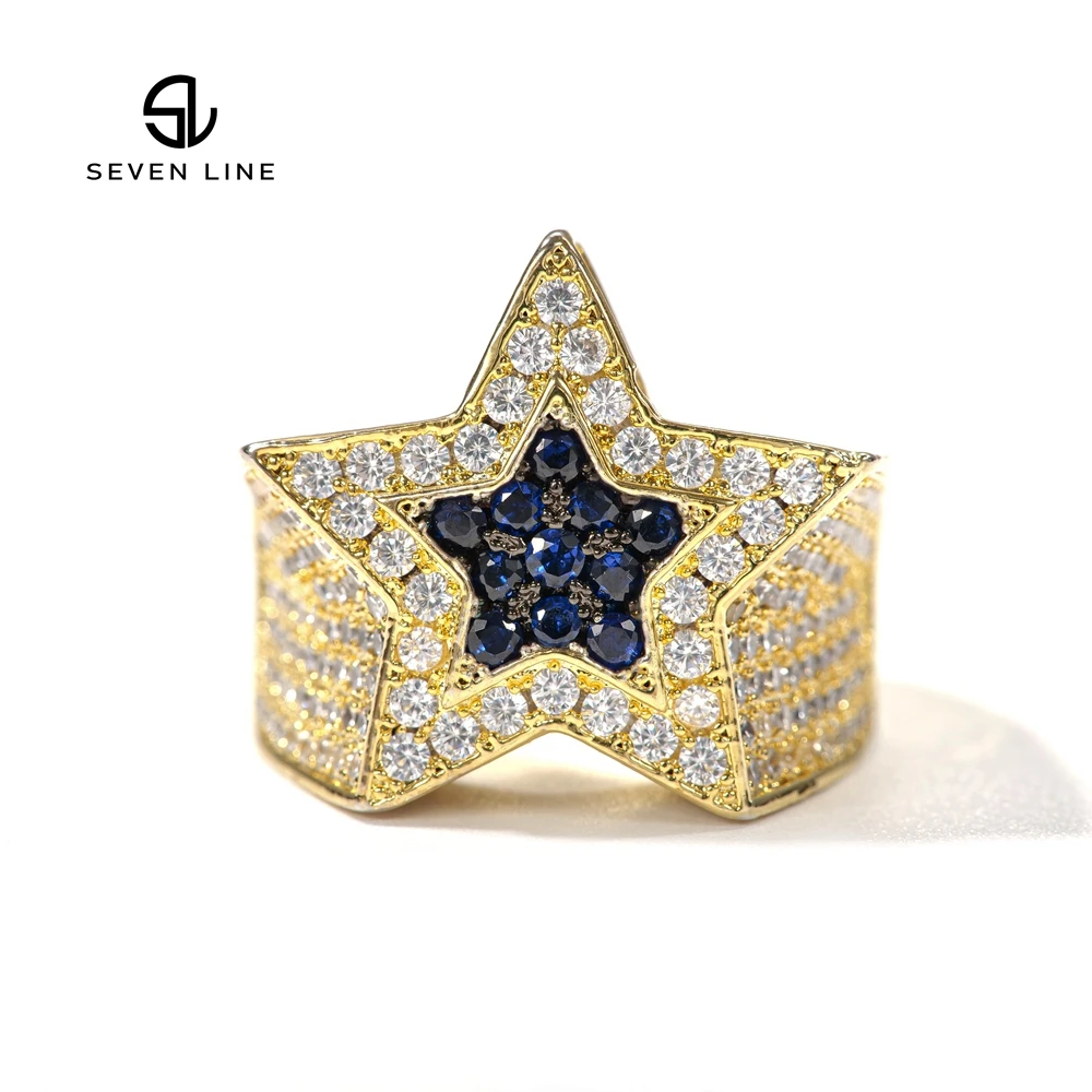 Men's micro-inlaid zircon star ring sapphire five-pointed star ring Star Ring fashion accessories
Men's micro-inlaid zircon star ring sapphire five-pointed star ring Star Ring fashion accessories