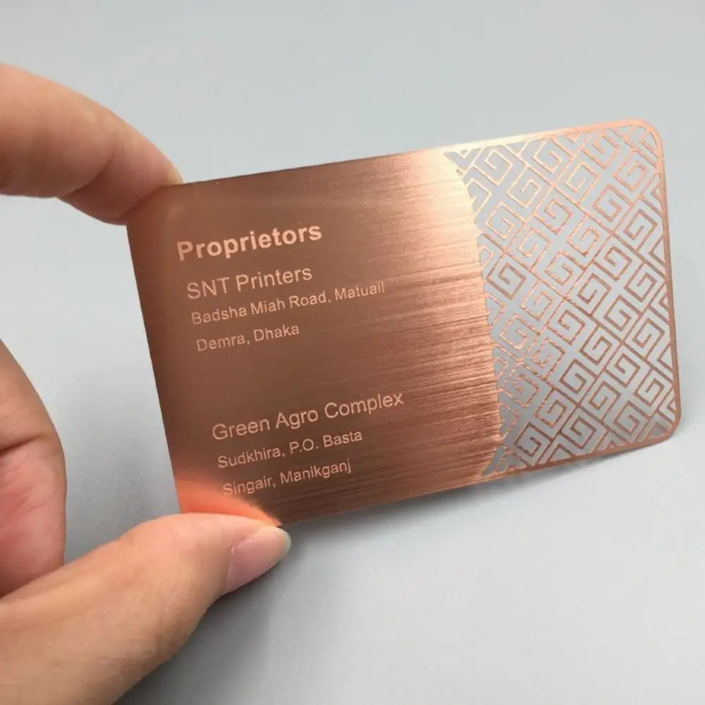 DU rose gold holes stainless steel metal cards, Cmyk color or pantone color
DU rose gold holes stainless steel metal cards, Cmyk color or pantone color