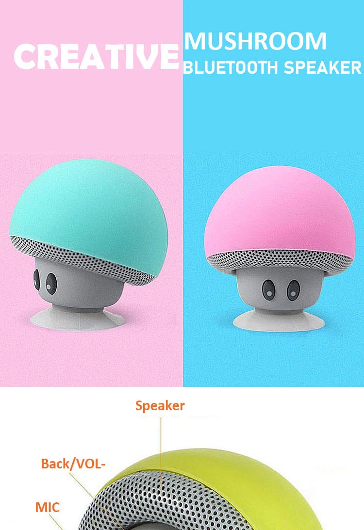 2019 Cheap Custom Cute Mini music Silicone Multifunctional Wireless Speakers Portable Outdoor Mushroom Bluetooth Speaker - ANKUX.COM