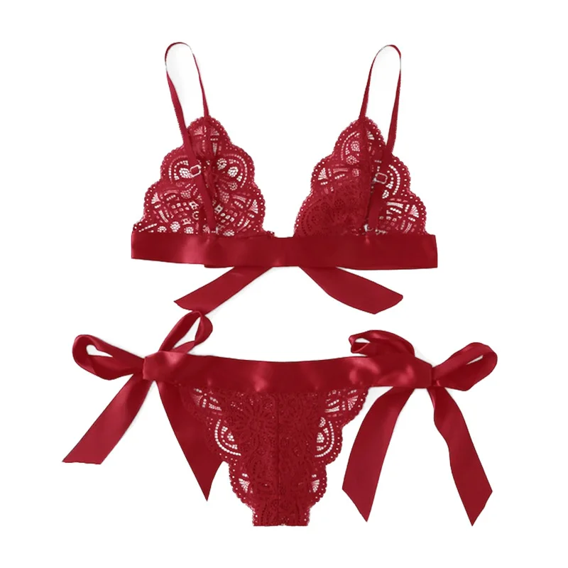 Underwear elegant ribbon bow perspective Lace Sexy Underwear two piece set plus size women's underwear
Underwear elegant ribbon bow perspective Lace Sexy Underwear two piece set plus size women's underwear