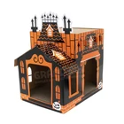 Halloween Style Corrugated Cardboard Pet Play House,Custom Design Cardboard Dog Cat House