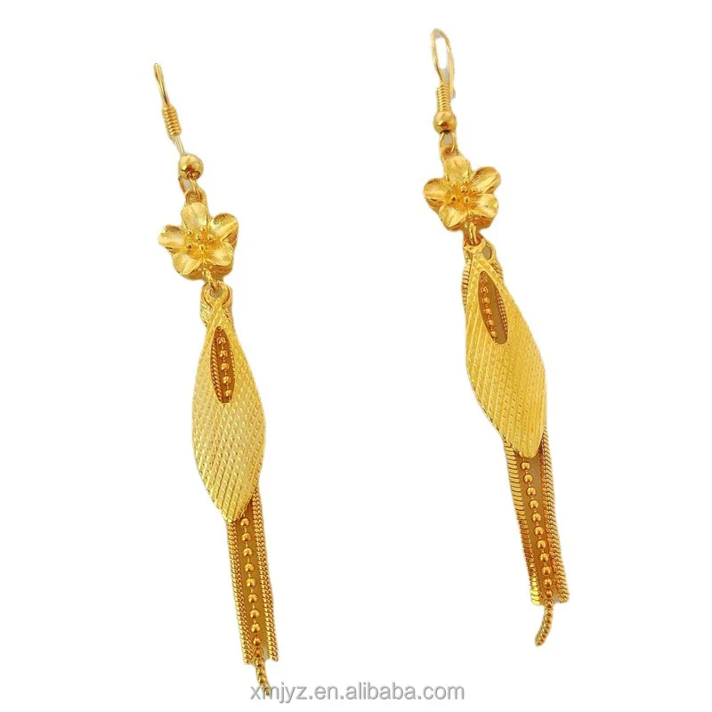 Wholesale Vietnam Sand Gold Flower Earrings Ins Jewelry Plated 18K Gold Women's Korean Version Long Leaf Tassel Earrings
Wholesale Vietnam Sand Gold Flower Earrings Ins Jewelry Plated 18K Gold Women's Korean Version Long Leaf Tassel Earrings