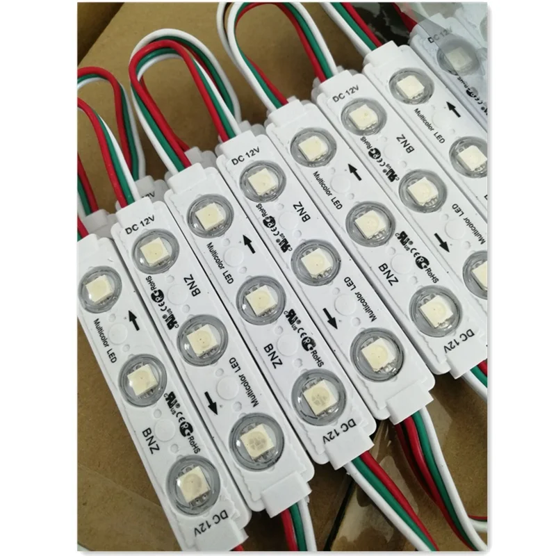 SMD 5050 3pcs Pixel LED Module 0.72W IP68 12V sign letter injected lamps