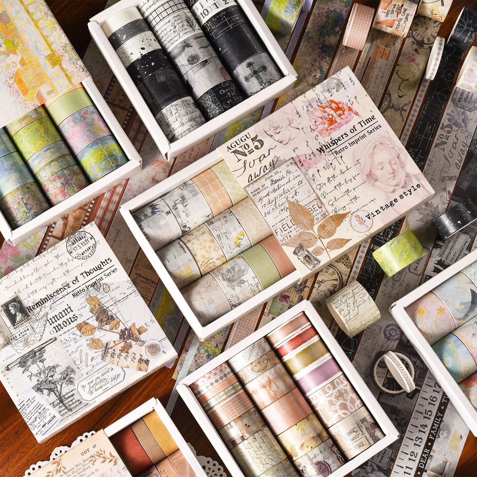 20 rolls/pack Paper Adhesive Tape Retro Mark Series Notebook Album Diary DIY Decorative Stickers 6 Models
20 rolls/pack Paper Adhesive Tape Retro Mark Series Notebook Album Diary DIY Decorative Stickers 6 Models