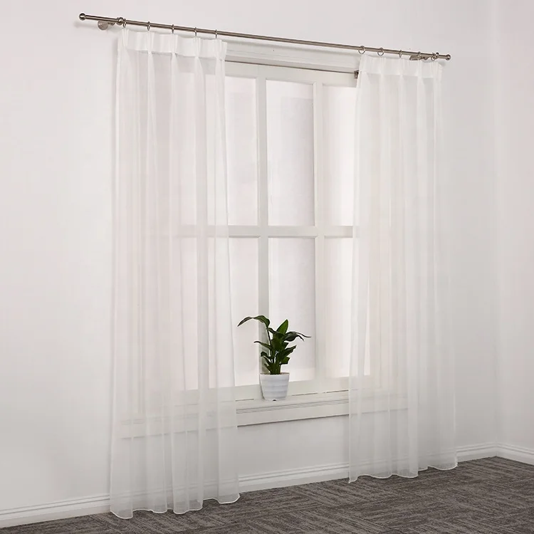 Latest Design Tulle Fabric Curtains Linen Voile Fancy Sheer Window