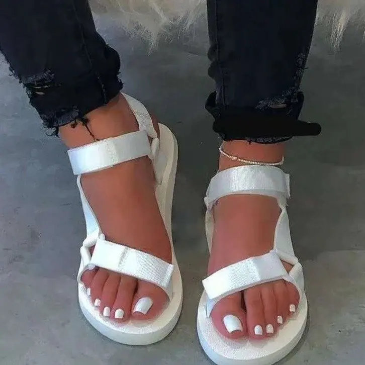 QC Hot sell fashion casual flat women's shoes 2021 outdoor summer ladies sandals white sandals
QC Hot sell fashion casual flat women's shoes 2021 outdoor summer ladies sandals white sandals