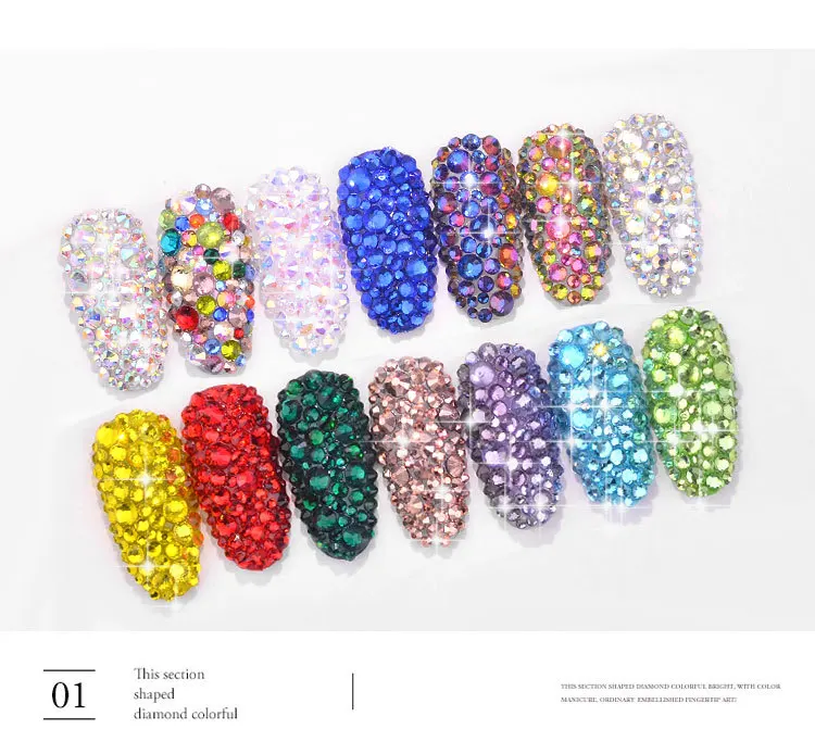 Amazon Hot 1440pcs/box Mixed 3D DIY Nail Decorations Colorful beads for Manicure Accessories AB Pearl Nail Studs
Amazon Hot 1440pcs/box Mixed 3D DIY Nail Decorations Colorful beads for Manicure Accessories AB Pearl Nail Studs