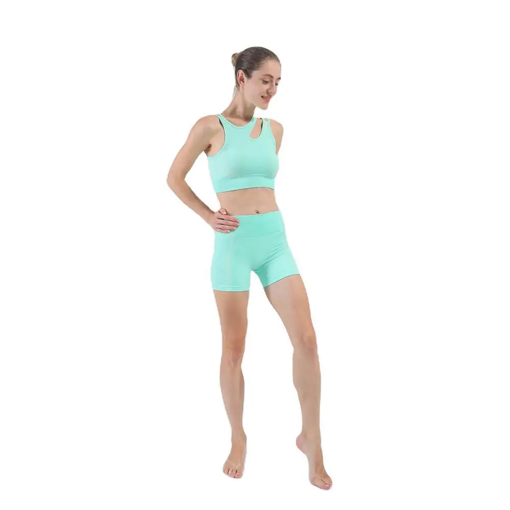Summer New High Quality 6 Colors Sports Multiple Shoulder Straps Bra And Fitness Shorts 2 piece Yoga Set, Customized colors
Summer New High Quality 6 Colors Sports Multiple Shoulder Straps Bra And Fitness Shorts 2 piece Yoga Set, Customized colors