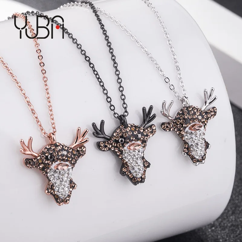 Fashionable ZIRCON Rose Gold Silver Plated S925 silver Elk Charm Pendant Necklace Jewelry Women's, Silver color
Fashionable ZIRCON Rose Gold Silver Plated S925 silver Elk Charm Pendant Necklace Jewelry Women's, Silver color
