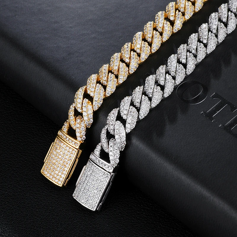 12mm Iced out Miami Cuban Choker Necklace Box Buckle Men Hip Hop Jewelry, White gold/yellow gold
12mm Iced out Miami Cuban Choker Necklace Box Buckle Men Hip Hop Jewelry, White gold/yellow gold