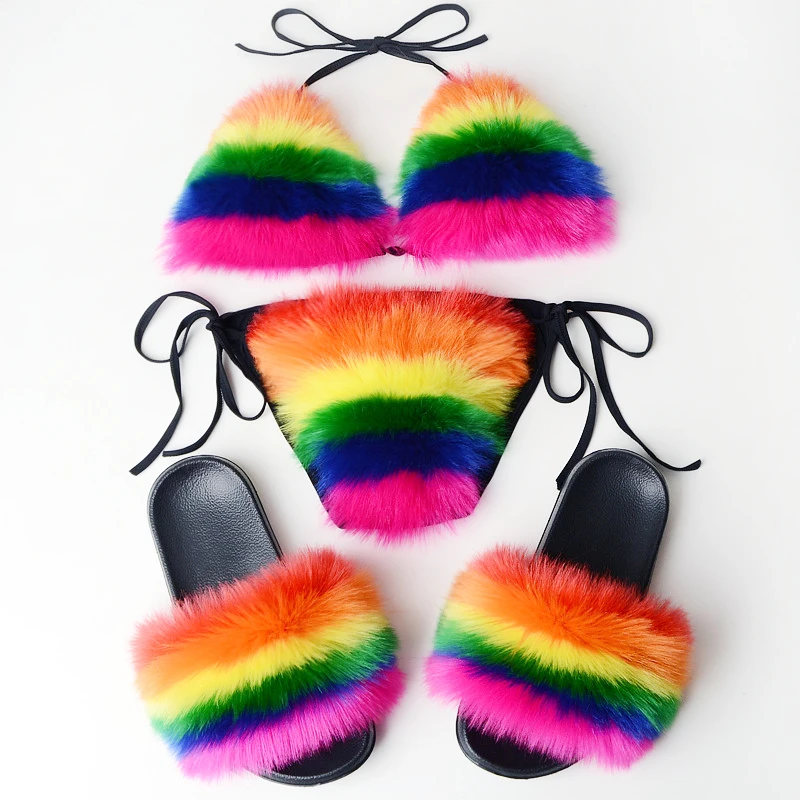 Natural fox fur slides bra sexy fur lined bra for girls Sexy Women Swimwear slippers Beachwear Bathing Suit Bikini shoes Set, Requirement
Natural fox fur slides bra sexy fur lined bra for girls Sexy Women Swimwear slippers Beachwear Bathing Suit Bikini shoes Set, Requirement