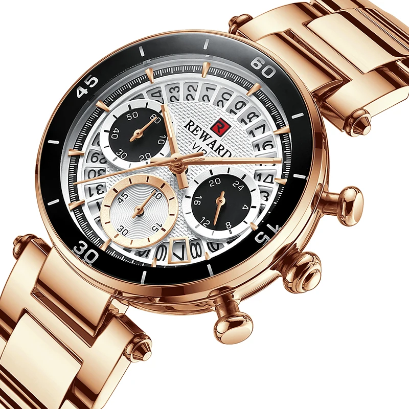 Reward brand new fashion women wristwatch stainless steel chronograph watch luminous hand unique dial sport couple watches
Reward brand new fashion women wristwatch stainless steel chronograph watch luminous hand unique dial sport couple watches