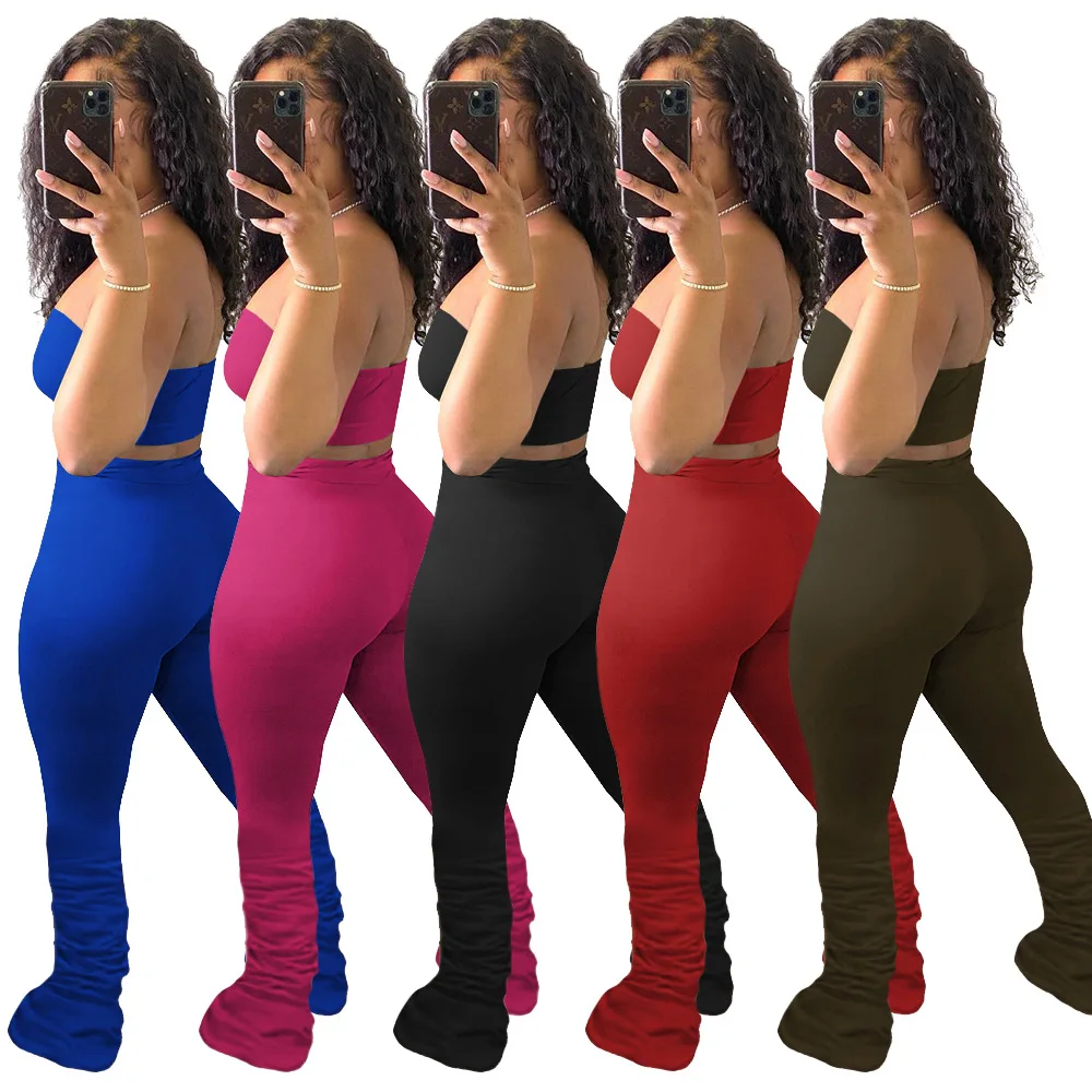 2021 Women Two Piece Stacked Pants Jogging Sets 2 piece outfits cropped top and stacked leggings pants sets for women
2021 Women Two Piece Stacked Pants Jogging Sets 2 piece outfits cropped top and stacked leggings pants sets for women